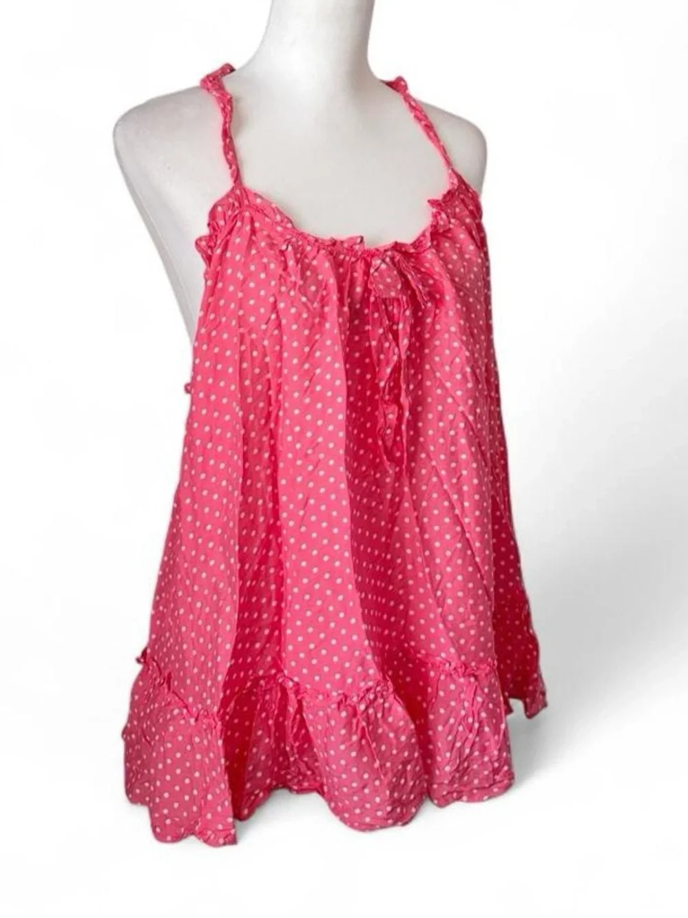 Victoria’s Secret Pink Polka Dot Babysoll Set
